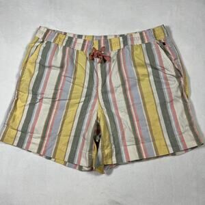 L.L Bean Favorate fit Lakewashed dock striped pull on shorts